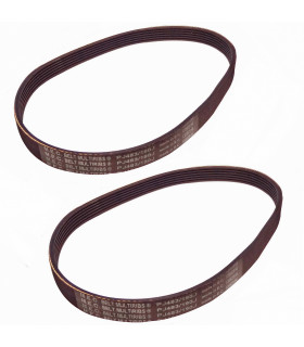 Kit courroies de transmissions rainurées pour façonneuse pizza DSA310 Prismafood ou JILO31 DPF310 31DSP - MEC BELT MULTIRIBS