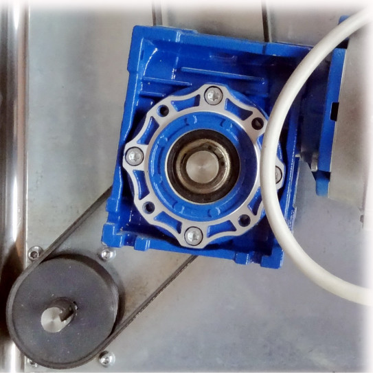 Détail Poulie et Courroie bande rainurée façonneuse pizza DSA310 JILO31