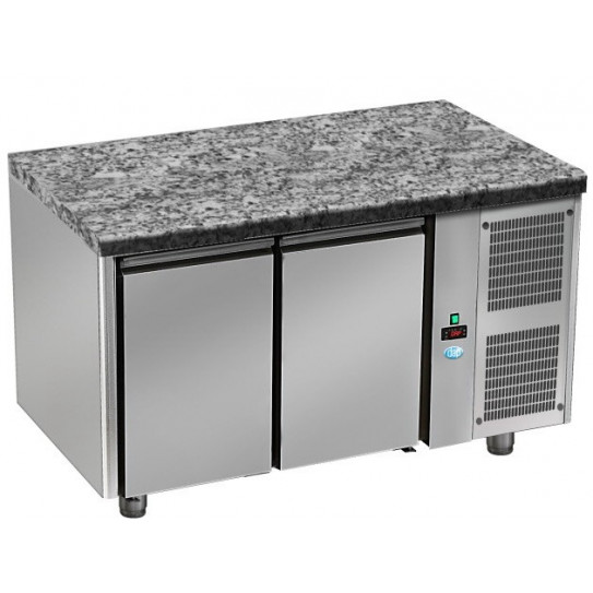Tour pâtissier 600x400 réfrigéré dessus granit 2 portes 1600x800x850mm froid positif tropicalisé. TPG 2 P GL DAP Tour pâtissier 600x400 réfrigéré dessus granit 2 portes 1600x800x850mm froid positif tropicalisé. TPG 2 P GL DAP
