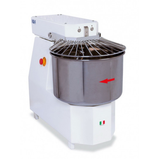 Pétrin à spirale tête fixe IGF 33 L 25 kg de pâte mono 2200/S25M ou tri 2200/S252 Pétrin à spirale tête fixe IGF 33 L 25 kg de pâte mono 2200/S25M ou tri 2200/S252