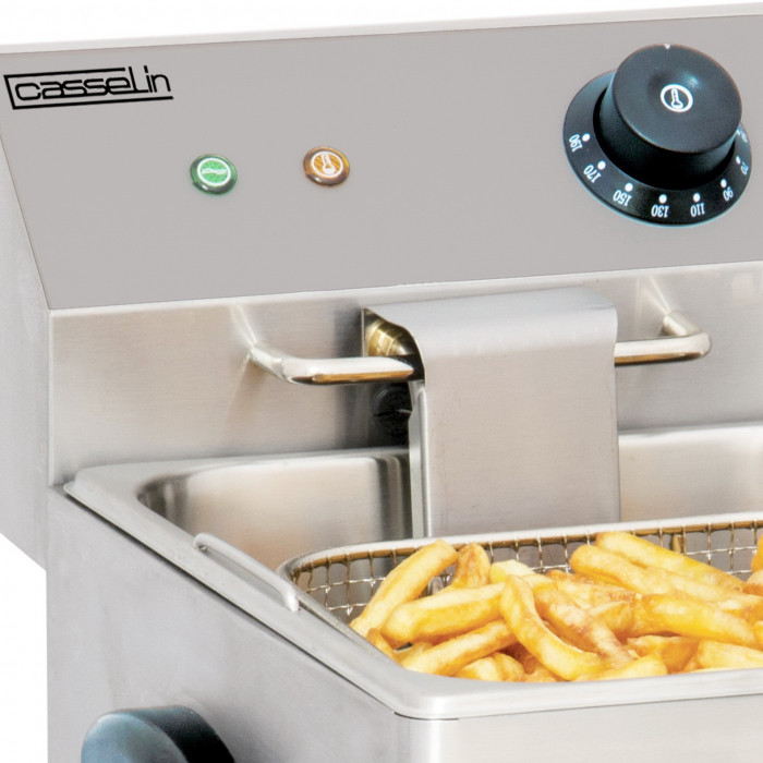 Friteuse professionnelle deux bacs 5 et 8 litres, tout inox