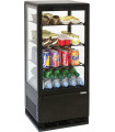 Mini vitrine réfrigérée 78L 4 faces vitrées CVR78LN et CVR78LB