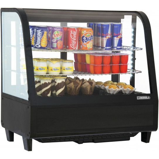Vitrine réfrigérée ventilée à poser 100 L froid positif noire - CVR100LN Casselin Vitrine réfrigérée ventilée à poser 100 L froid positif noire - CVR100LN Casselin