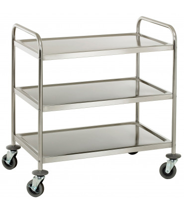 Chariot desserte inox 3 niveaux dimensions plateaux 83x51cm - CCI3 Casselin Chariot desserte inox 3 niveaux dimensions plateaux 83x51cm - CCI3 Casselin