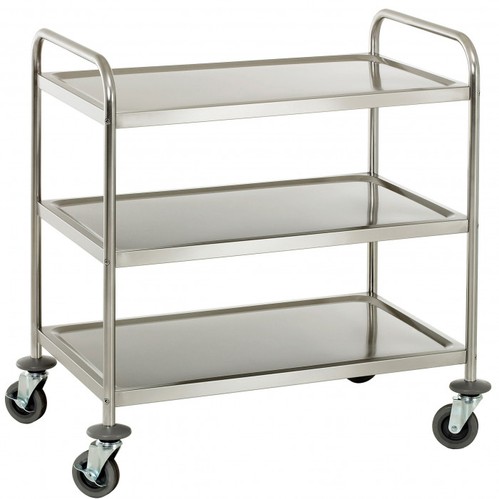 Etagère inox à 5 étages à roulettes pour chambre froide 130 x h