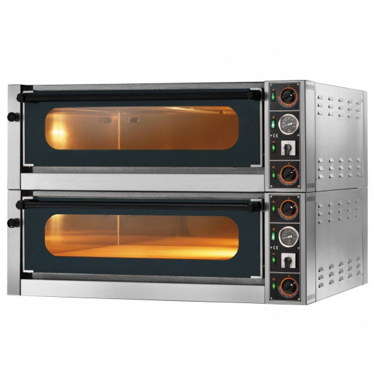 Four pizza électrique GAM M6G large chambre entièrement réfractaire commandes mécaniques, 2 modules superposables Four pizza électrique GAM M6G large chambre entièrement réfractaire commandes mécaniques, 2 modules superposables