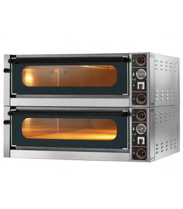 Four pizza électrique GAM M6G large chambre entièrement réfractaire commandes mécaniques, 2 modules superposables Four pizza électrique GAM M6G large chambre entièrement réfractaire commandes mécaniques, 2 modules superposables