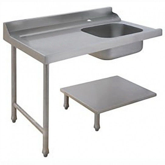 Table d'entrée à gauche pour lave-vaisselle à capot avec bac de prélavage - AAL0124 MBM Table d'entrée à gauche pour lave-vaisselle à capot avec bac de prélavage - AAL0124 MBM