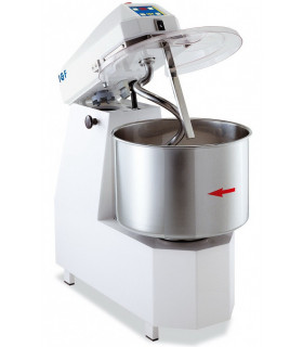 Pétrin spirale IGF 22 L tête relevable monophasé + minuteur + roulettes - 2400/S16M