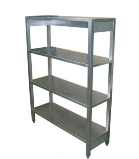 Etagère de sol inox AISI 404 4 niveaux L 1000 à 2000 mm x P 400 x H 1800mm - EDSL Bertrand
