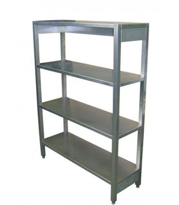 Etagère de sol inox AISI 404 4 niveaux L 1000 à 2000 mm x P 400 x H 1800mm - EDSL Bertrand Etagère de sol inox AISI 404 4 niveaux L 1000 à 2000 mm x P 400 x H 1800mm - EDSL Bertrand