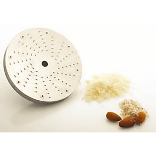 Disque Ø 110mm spécial parmesan, arachides, fruits secs pour râpe à fromage Santos n°2 - 02201FD Disque Ø 110mm spécial parmesan, arachides, fruits secs pour râpe à fromage Santos n°2 - 02201FD
