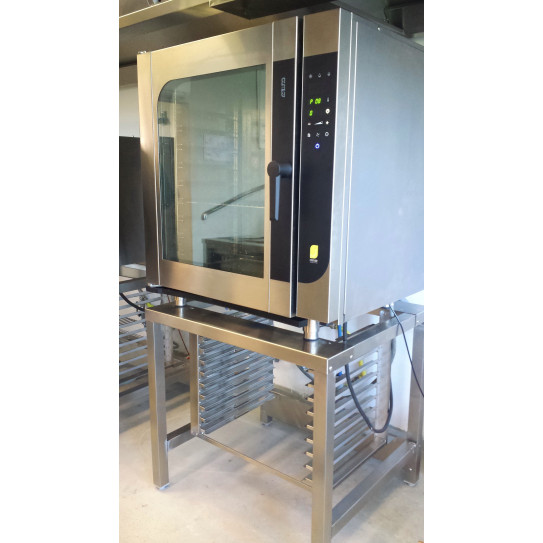 Chefmate four mixte électrique CME10 W MBM sur son support (en option) SFCM