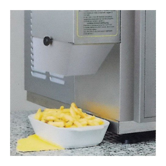 3 - Le produit prêt sort automatiquement - Pom'chef friteuse automatique de bar sans hotte aspirante - KL3