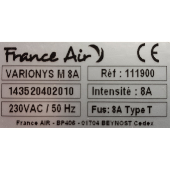 Variateur électronique 8A mono caractéristiques.	