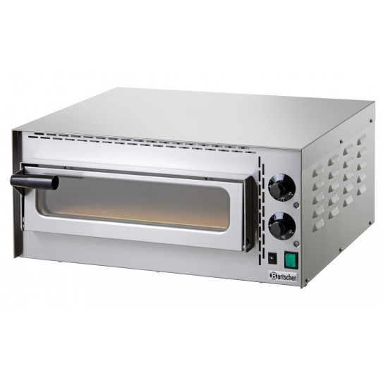 Four à pizza Mini Plus électrique 1 pizza - Dimensions chambre intérieure : L 410 x P 370 x H 90 mm - Bartscher 203530