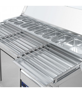 Grille support de préparation pizza sandwich avec tiroir de récupération miettes - Vendu à l'unité PMTP Infrico
