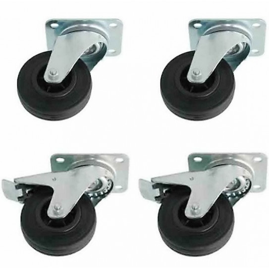 Kit 4 roulettes inox dont 2 freinées pour meuble réfrigéré ou armoire froide Infrico - 2 x 705X16 + 2 x 705X17 (freins) Kit 4 roulettes inox dont 2 freinées pour meuble réfrigéré ou armoire froide Infrico - 2 x 705X16 + 2 x 705X17 (freins)