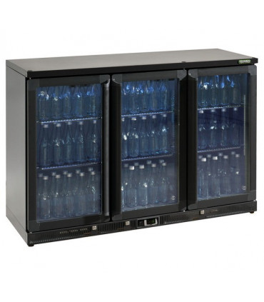 Vitrine de présentation boissons 3 portes vitrées en skin-plate anthracite. Dim ext L1350 x P514 x H900mm - MG1/315G Gamko Vitrine de présentation boissons 3 portes vitrées en skin-plate anthracite. Dim ext L1350 x P514 x H900mm - MG1/315G Gamko