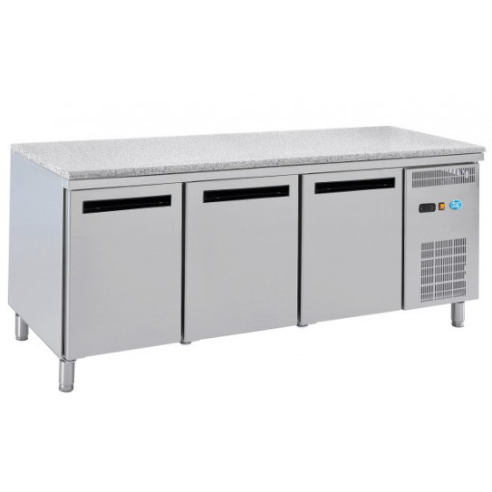 Tour pâtissier 60x40 réfrigéré positif statique dessus granit 3 portes 2017x800x850mm froid tropicalisé. TPGS 3 P GL DAP