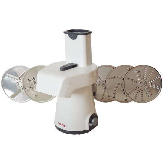 Râpe électrique Jupiter Shredder + INCLUS : 5 disques coupeurs, râpeur, éminceurs Ø 150 mm - JUPITER 860 152