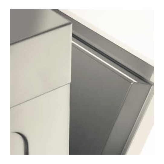 Porte à double paroi pour limiter les pertes de chaleur et le bruit. Lave-verres panier 35x35 LB355 MBM