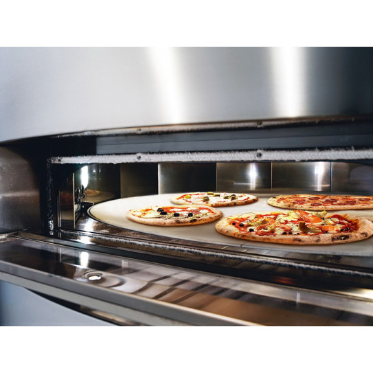 Four pizza GIOTTO CUPPONE GT140 électrique vue chambre sole tournante