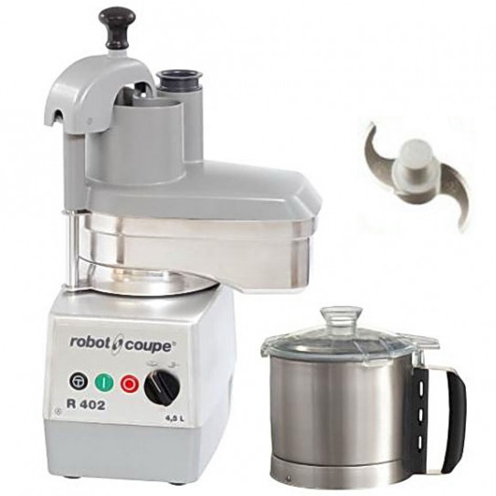 Combiné Cutter et Coupe-légumes R402 Robot Coupe 2 vitesses (tri ou mono au choix) Combiné Cutter et Coupe-légumes R402 Robot Coupe 2 vitesses (tri ou mono au choix)