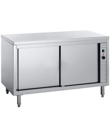 Meuble chauffant inox chauffe-assiettes 2 portes coulissantes 7452.0004 Meuble chauffant inox chauffe-assiettes 2 portes coulissantes 7452.0004