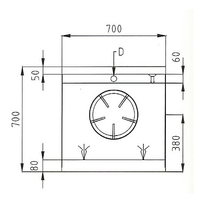 Wok gaz Nayati sur piètement 2 bruleurs 13Kw