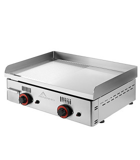 Plancha 60 cm gaz chrome lisse / rainurée 8,1 kW - NCR-60 MAINHO