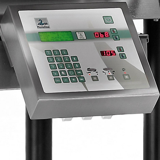 Détail panneau de commandes four pizza électrique sole tournante E100 Velma Pastaline