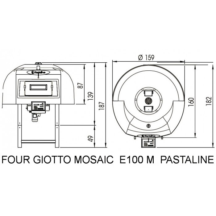 Four pizza E100 M électrique sole tournante