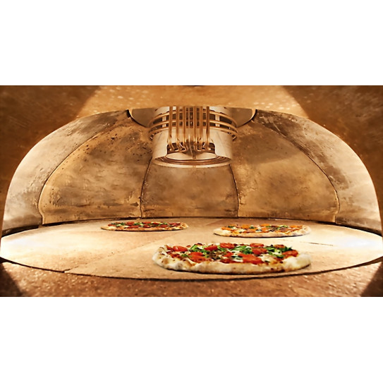 Four pizza E100 GIOTTO Pastaline vue sole tournante intérieure diamètre 1 m