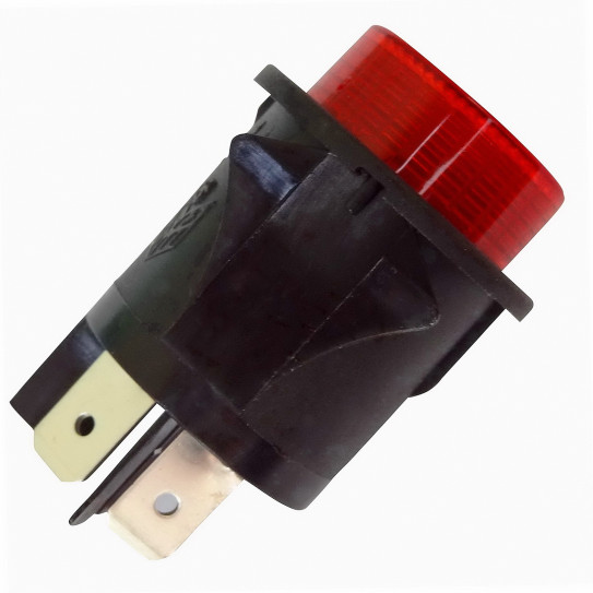 Bouton poussoir rouge Off lumineux pour façonneuse pizza PASTALINE SPL60 - MP/100110-S