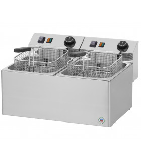 Friteuse électrique encastrable avec filtration d'huile à cuve simple 20 l  - 398x630x809 mm - Frifri - Friteuses Professionnelles Haut Rendement -  référence PD-412-H31-G0 - Stock-Direct CHR