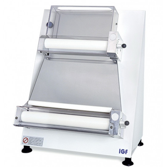 Laminoir pizza renforcé rouleaux parallèles Ø sortie 40 cm IGF 2300/B40P GEMMA Coque blanche Laminoir pizza renforcé rouleaux parallèles Ø sortie 40 cm IGF 2300/B40P GEMMA Coque blanche