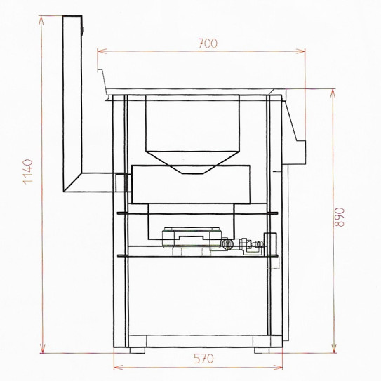 Friteuse gaz 2 pots B/2P Bertrand Teknolam Bruxelloise 2 Pots