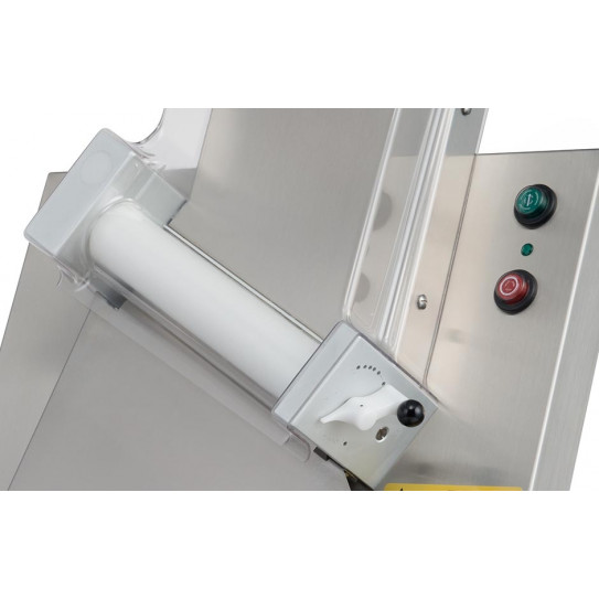 Détail façonneuse pizza Giotto D45 Pastaline