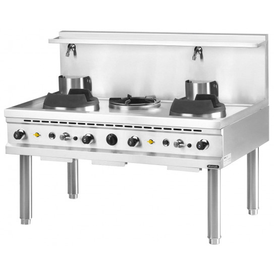 Wok 3 brûleurs gaz sur piétement NGWR 16-90 Nayati