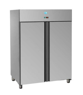 Armoire froide réfrigérée 1400L tropicalisés GN2/1 positive 2 portes inox AIG1400TN