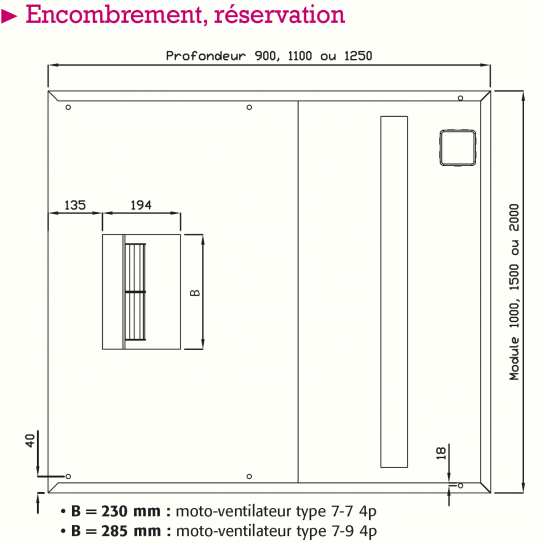 Deox Evo dimensions shéma 1000x900x380 - France Air