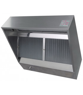 Hotte motorisée + variateur + luminaire 1500x900x380 (Exemple photo hotte 1 m) - Deox Evo France Air H11615