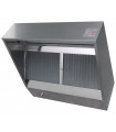 Hotte motorisée 1500x900x380 + variateur + luminaire - inox professionnelle Deox Evo