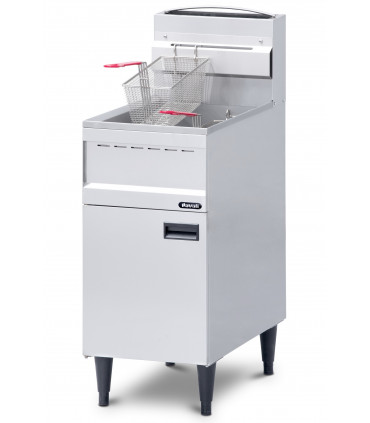 Friteuse Gaz sur coffre 1 cuve 2 paniers 23L. 21 kW Nayati GFE40RS Friteuse Gaz sur coffre 1 cuve 2 paniers 23L. 21 kW Nayati GFE40RS