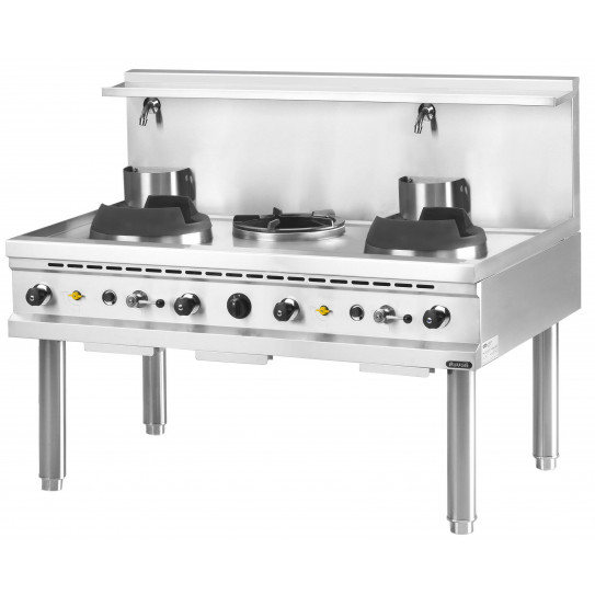 Wok 3 brûleurs gaz sur piétement NGWR 16-90 Nayati Wok 3 brûleurs gaz sur piétement NGWR 16-90 Nayati