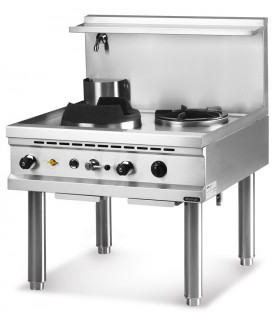 Wok 2 brûleurs gaz sur piétement NGWR 9-90 Nayati