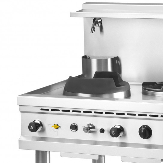 Wok 2 brûleurs gaz sur piétement NGWR 9-90 Nayati