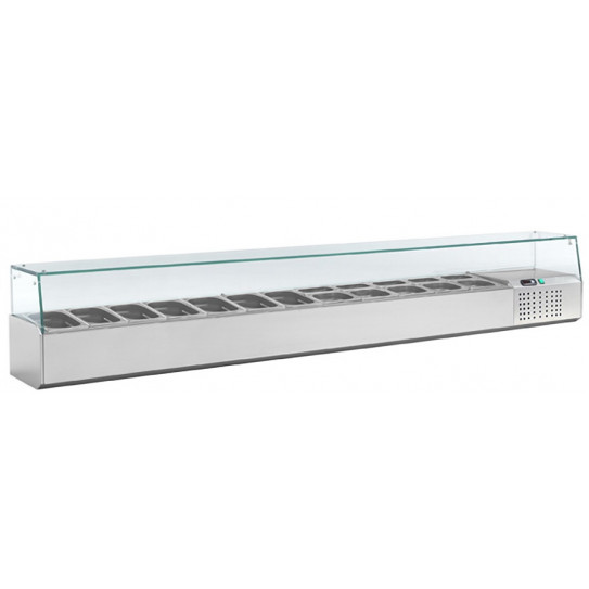 Kit réfrigéré vitrine à ingrédients avec pare-haleine pour bacs 12xGN1/4 - L7-2490 Kit réfrigéré vitrine à ingrédients avec pare-haleine pour bacs 12xGN1/4 - L7-2490