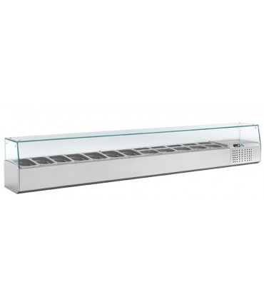 Kit réfrigéré vitrine à ingrédients avec pare-haleine pour bacs 12xGN1/4 - L7-2490 Kit réfrigéré vitrine à ingrédients avec pare-haleine pour bacs 12xGN1/4 - L7-2490